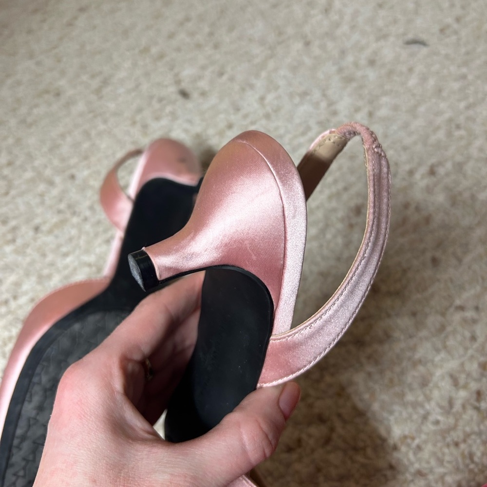 Adrienne Vittadini Pink Embellished Heels - Picture 5 of 8